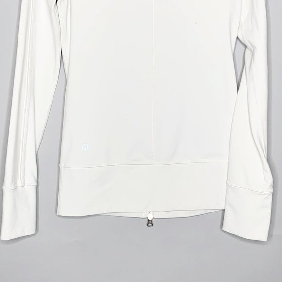 Lululemon Full Zip Long Sleeve Jacket Sz 4 Off White - Picture 9 of 11